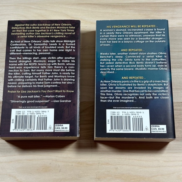 Hot Blooded and Cold Blooded paperback books by Lisa Jackson - Picture 2 of 3